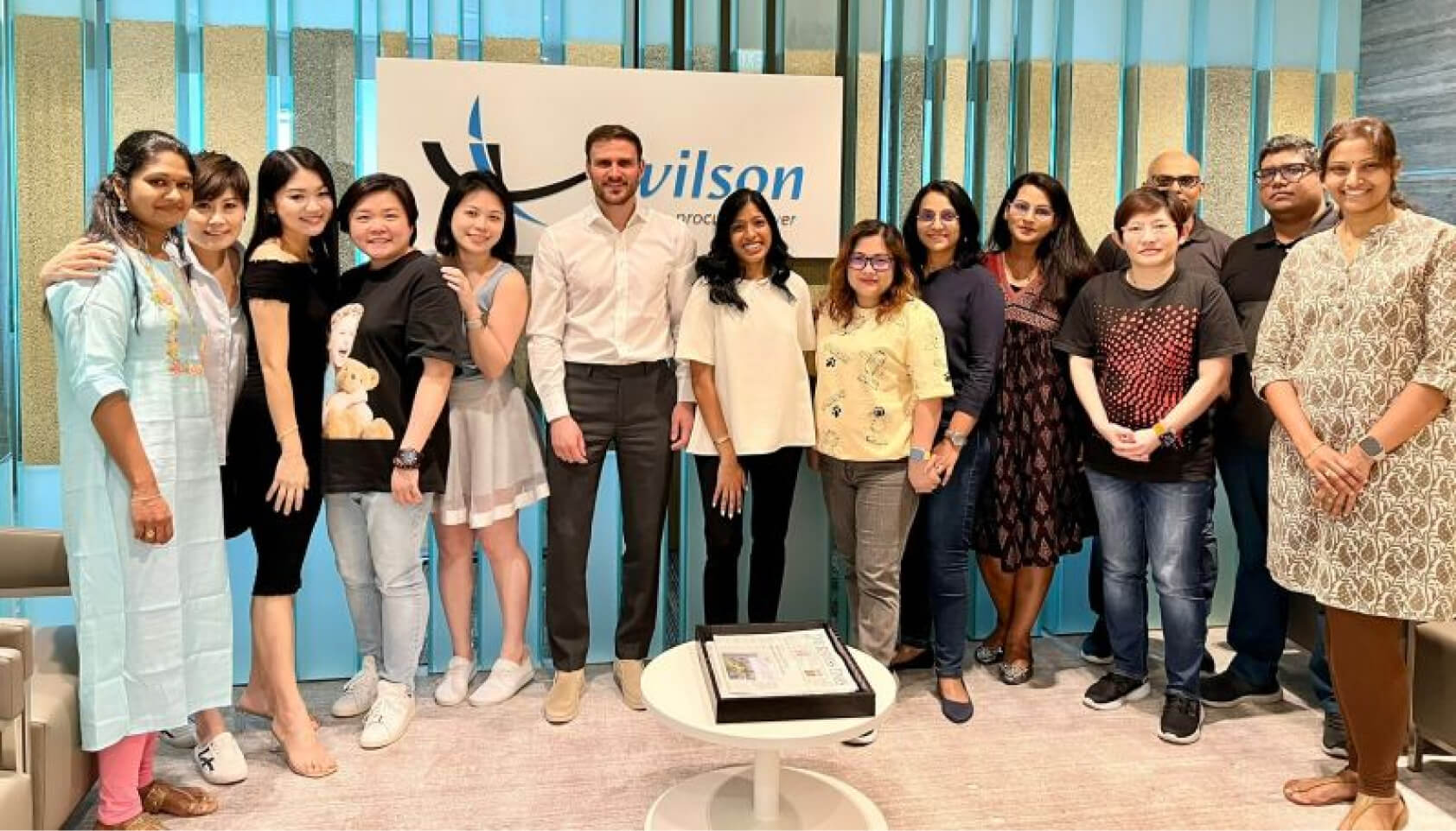 Team gathering at Wilson International, Singapore