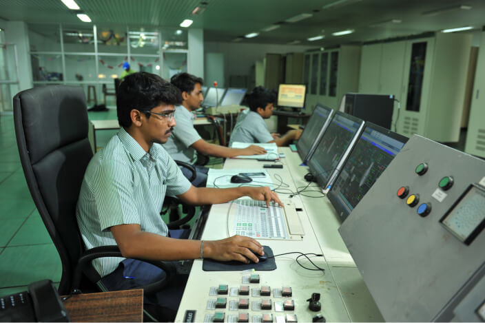 MPL employees managing the plant from the Company's control room